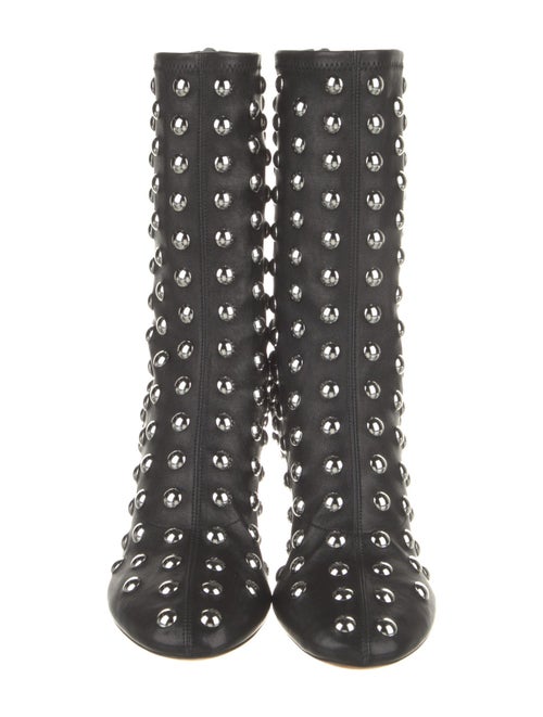 Khaite Leather Studded Accents Sock Boots