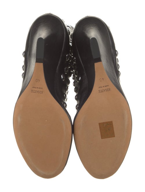 Khaite Leather Studded Accents Sock Boots