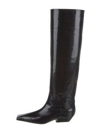 Khaite Patent Leather Riding Boots