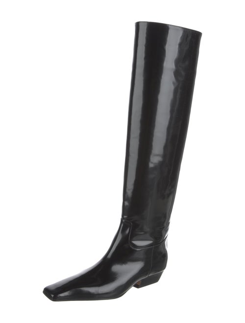 Khaite Patent Leather Riding Boots