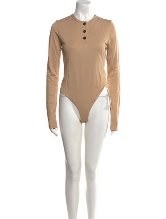 Khaite Mock Neck Long Sleeve Bodysuit
