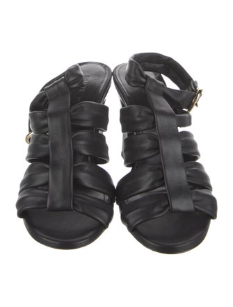 Khaite Leather Slingback Sandals