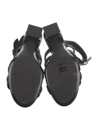 Khaite Leather Slingback Sandals