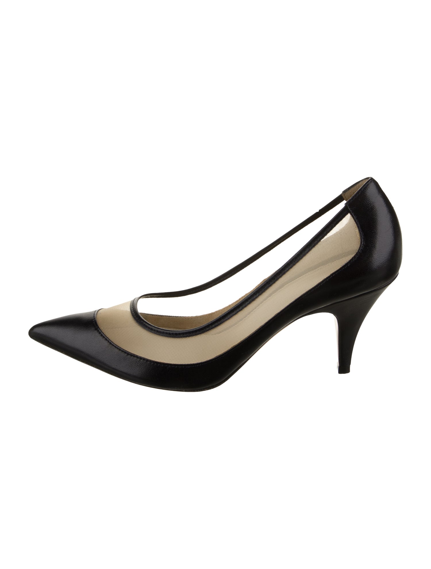 Khaite Leather Mesh Accents Pumps