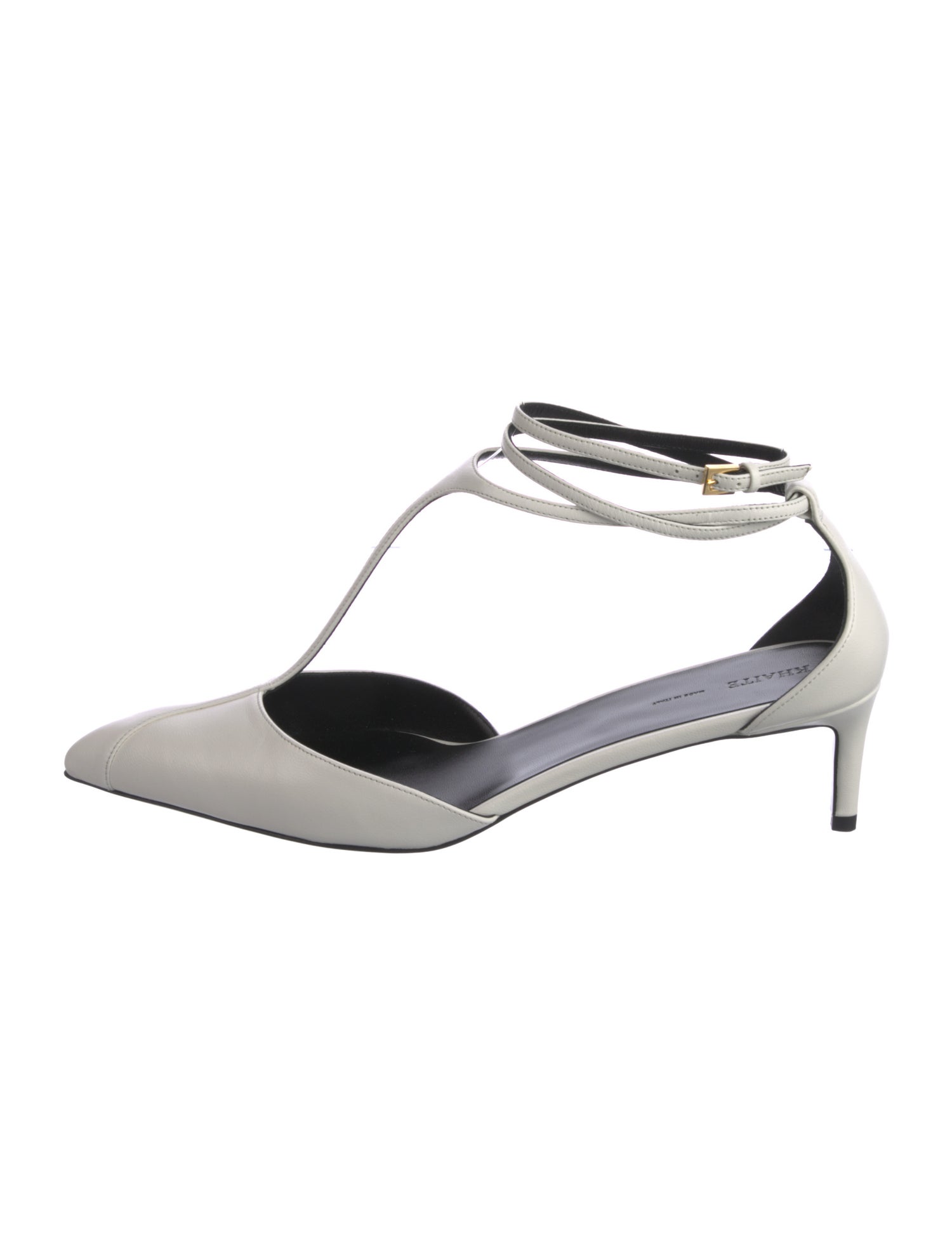 Khaite Leather T-Strap Pumps