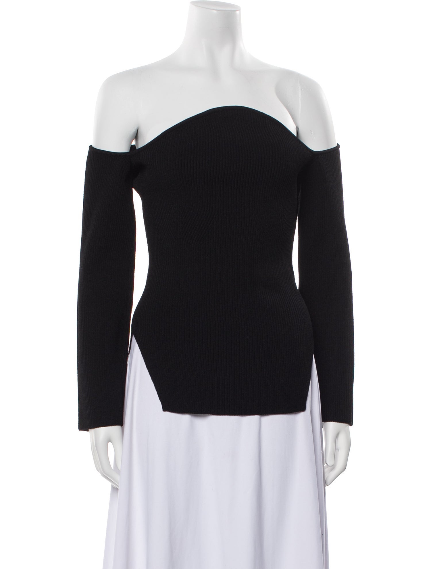 Khaite Off-The-Shoulder Long Sleeve Top w/ Tags