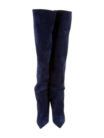 Khaite Suede Printed Boots