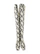 Khaite Embossed Leather Animal Print Boots