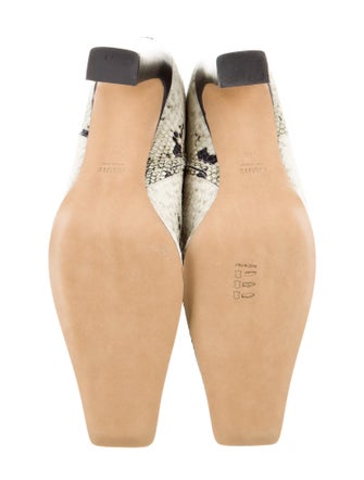 Khaite Embossed Leather Animal Print Boots