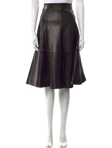 Khaite Skirts Leather Knee-Length Skirt US 6 | M