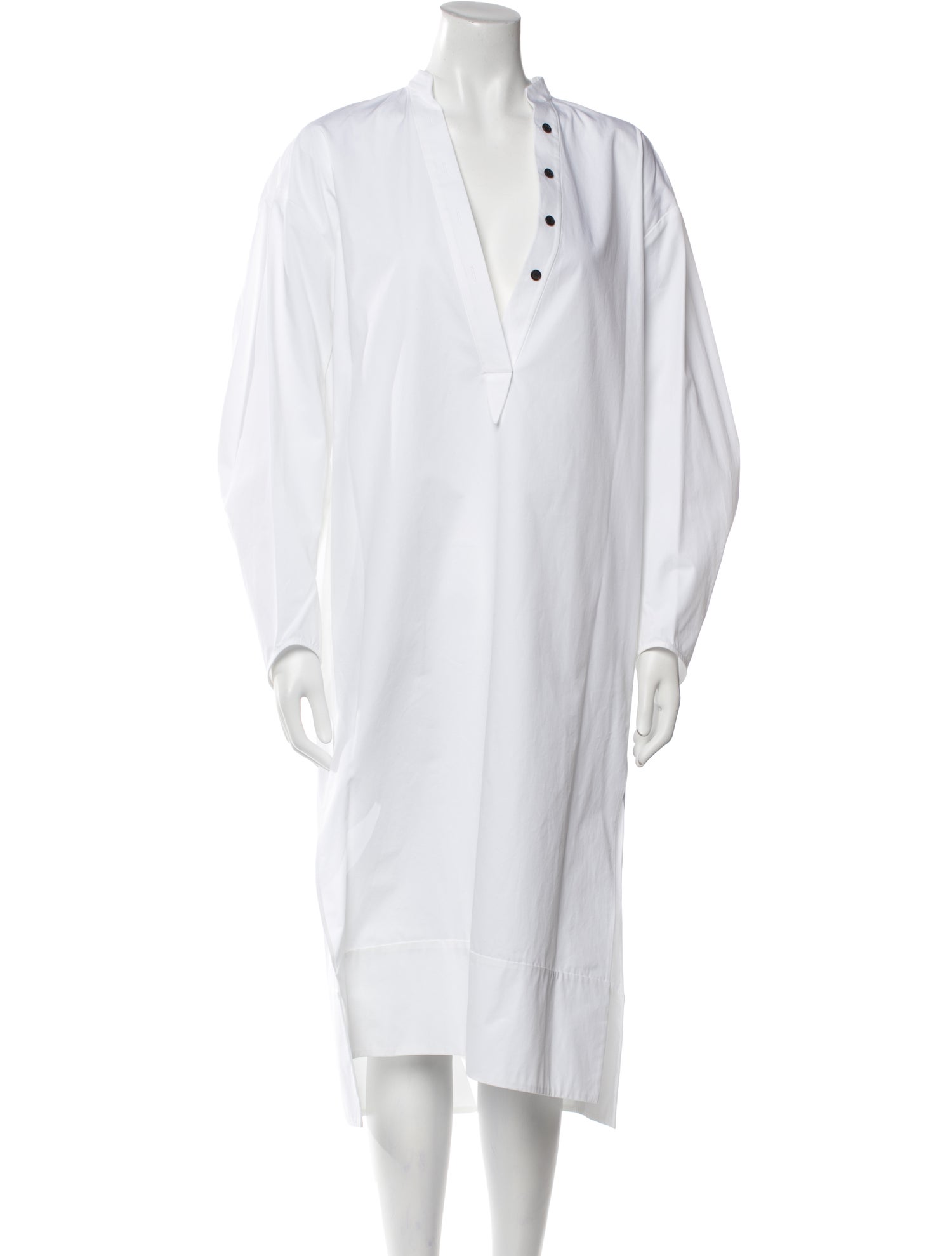 Khaite V-Neck Midi Length Dress