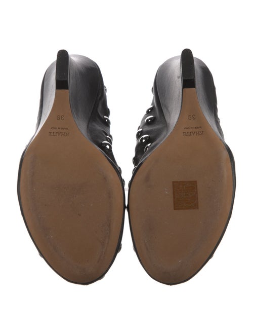 Khaite Leather Polka Dot Print Mules