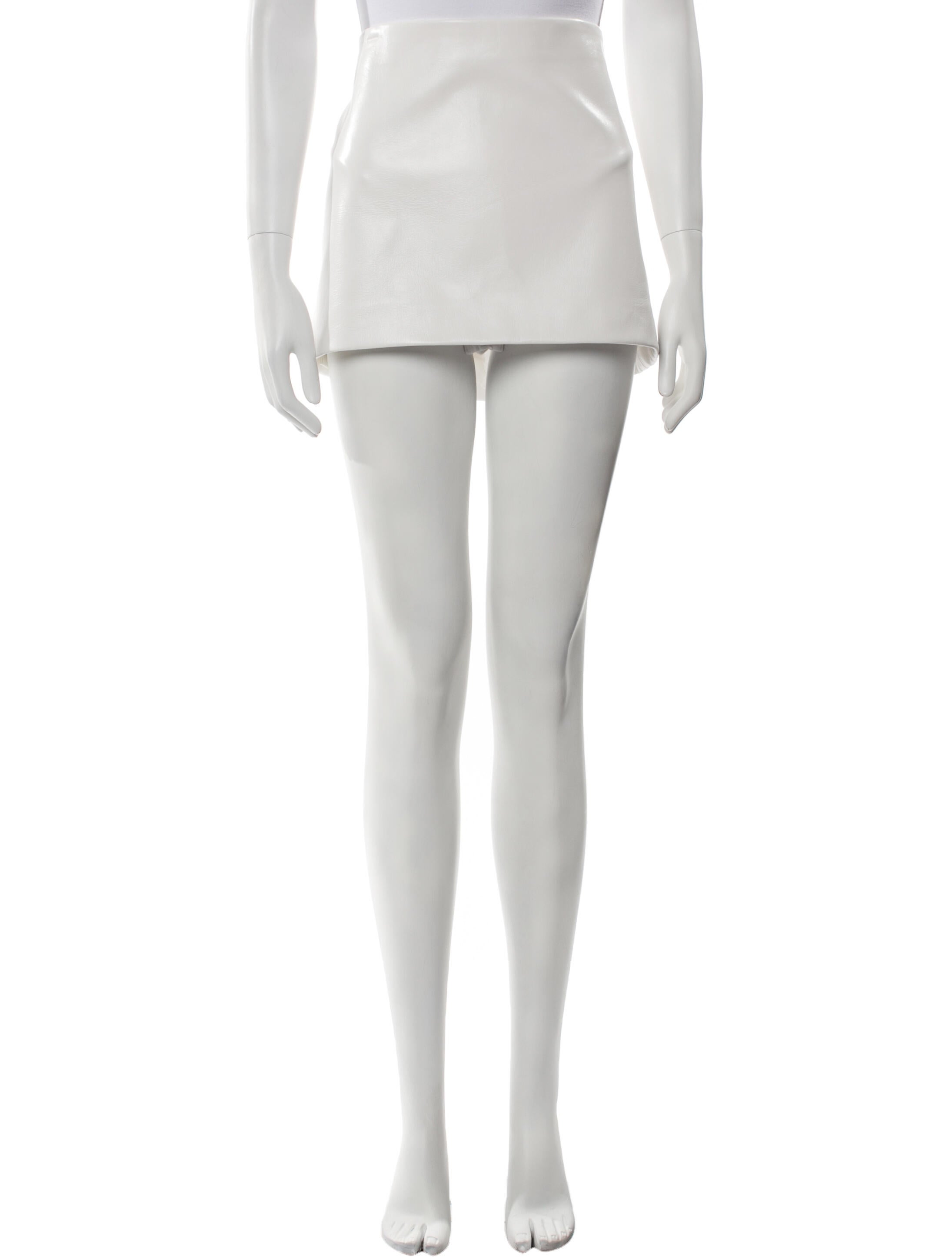 Khaite Leather Mini Skirt