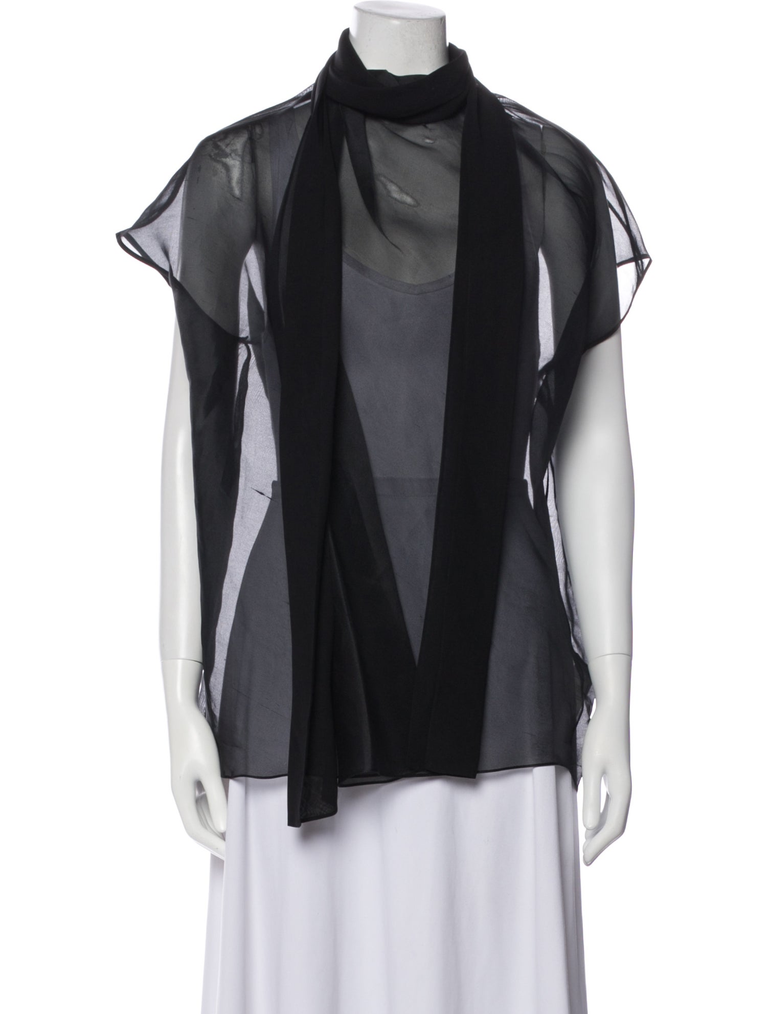 Khaite Silk Cowl Neck Top