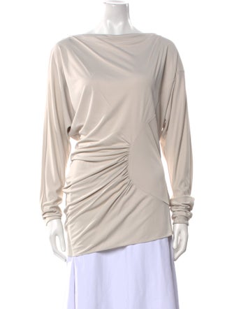Khaite Cowl Neck Long Sleeve Blouse