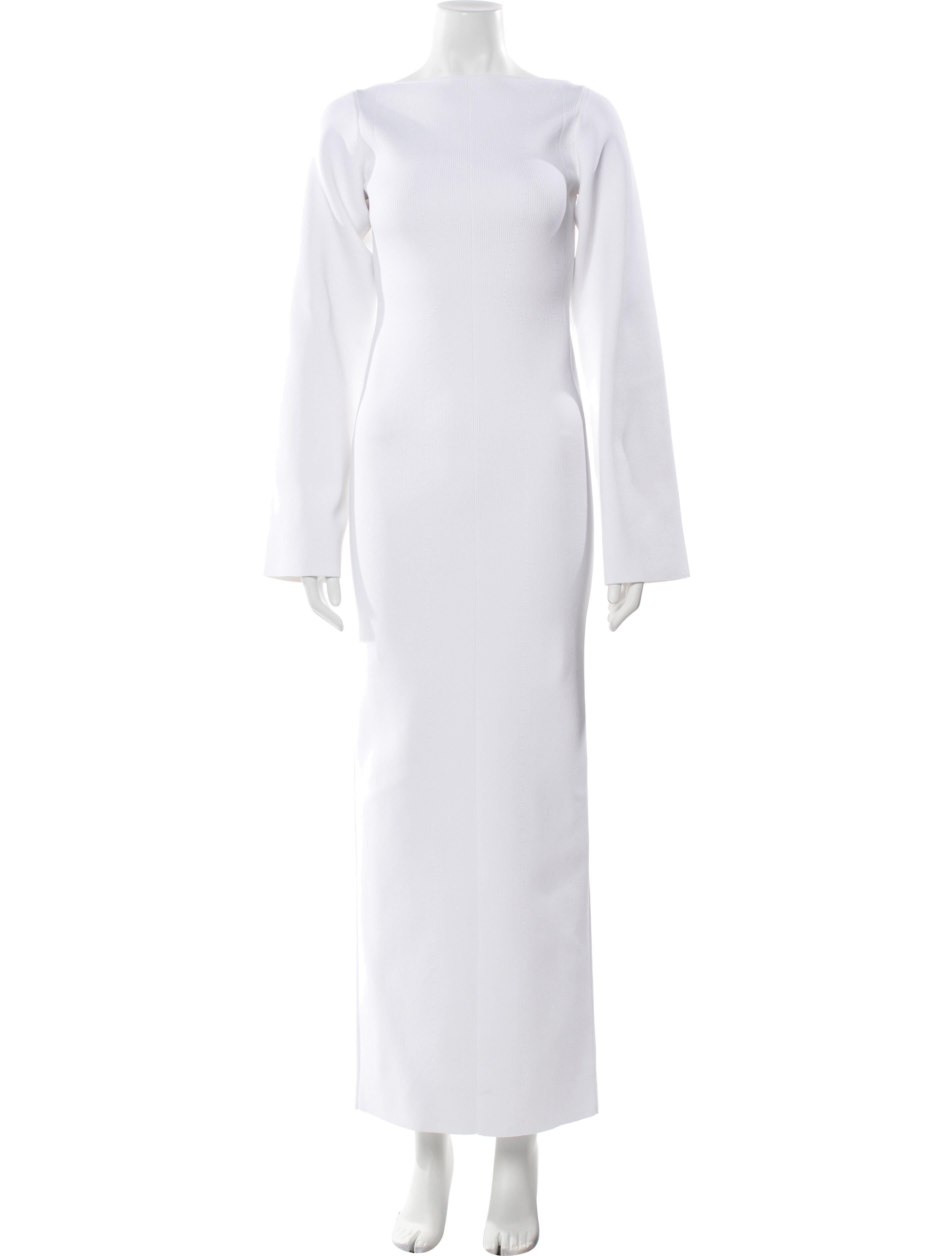 Khaite Bateau Neckline Long Dress