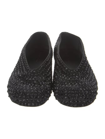 Khaite Satin Crystal Embellishments Flats