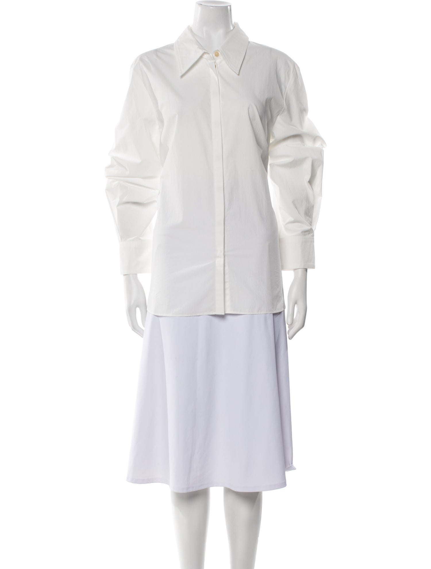 Khaite Long Sleeve Button-Up Top