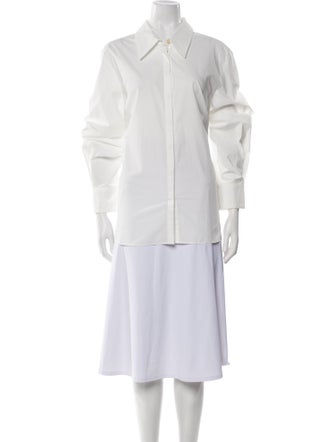 Khaite Long Sleeve Button-Up Top