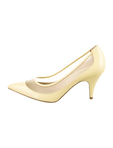 Khaite Pumps Mesh Leather Trim Embellishment IT 38 | 8