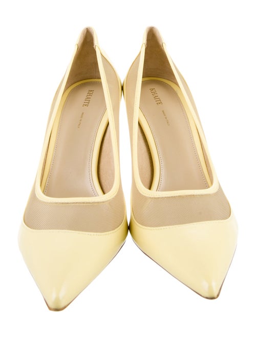 Khaite Mesh Leather Trim Embellishment Pumps