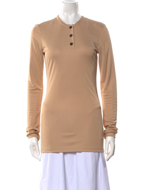 Khaite Mock Neck Long Sleeve Polo