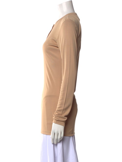 Khaite Mock Neck Long Sleeve Polo