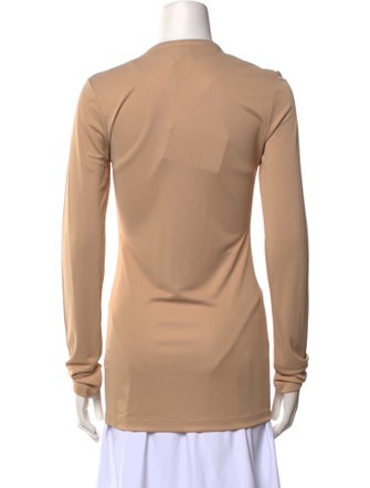 Khaite Mock Neck Long Sleeve Polo