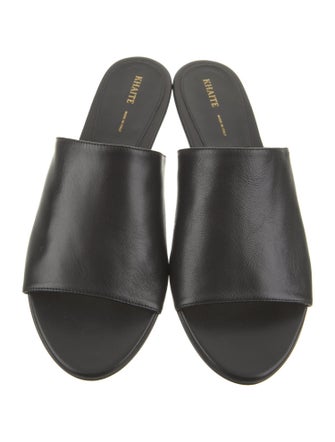 Khaite Leather Slides