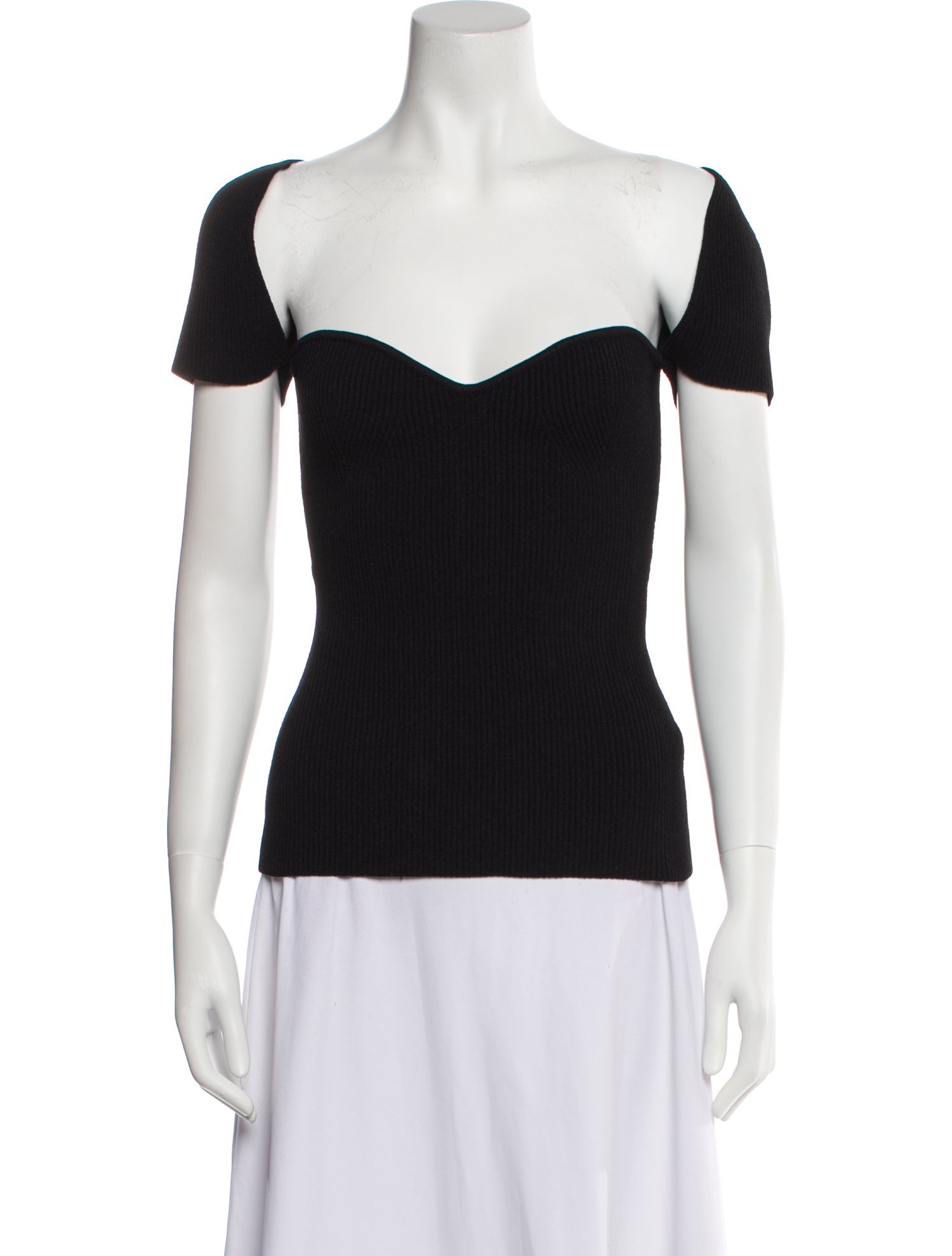 Khaite Square Neckline Short Sleeve Top w/ Tags