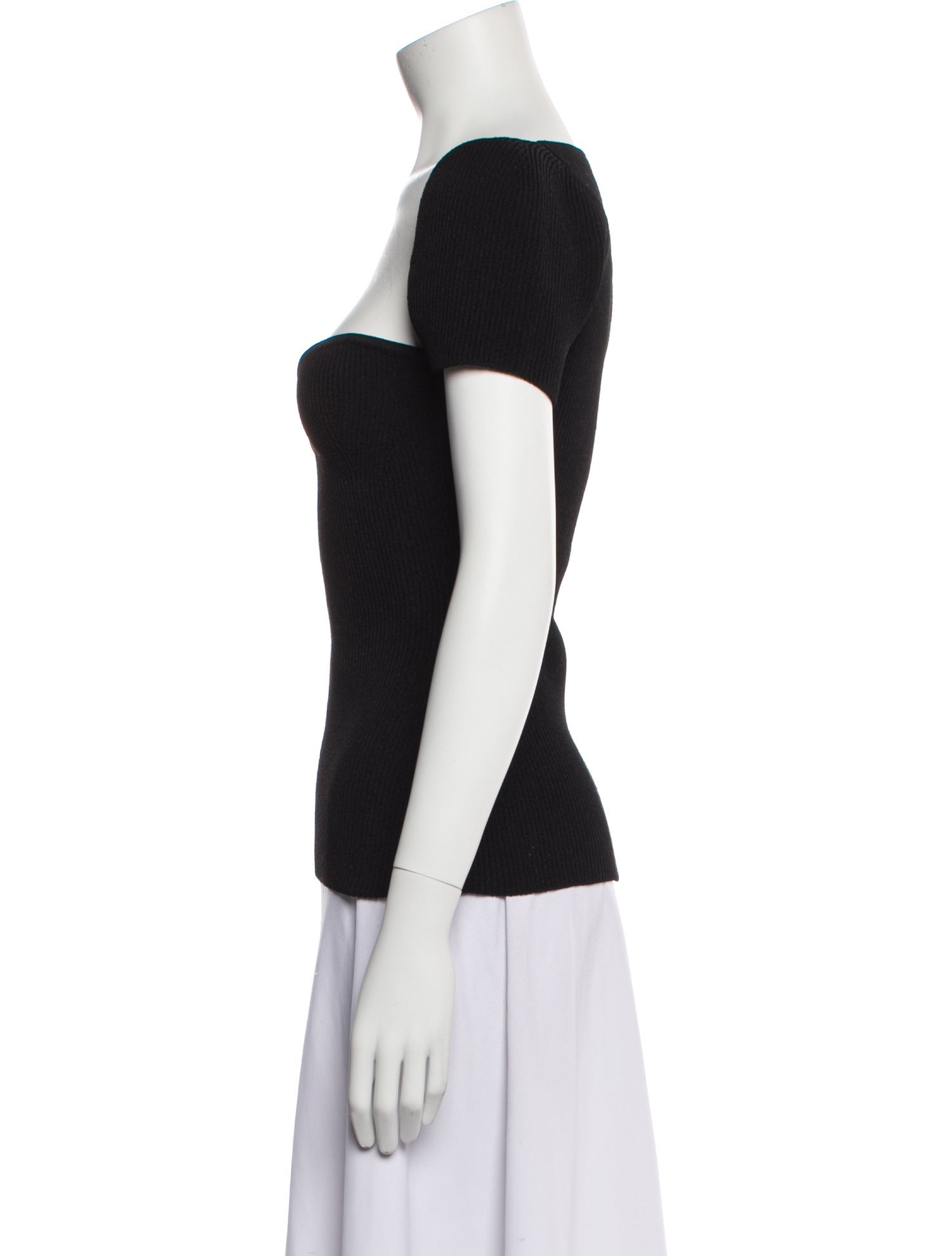 Khaite Square Neckline Short Sleeve Top w/ Tags