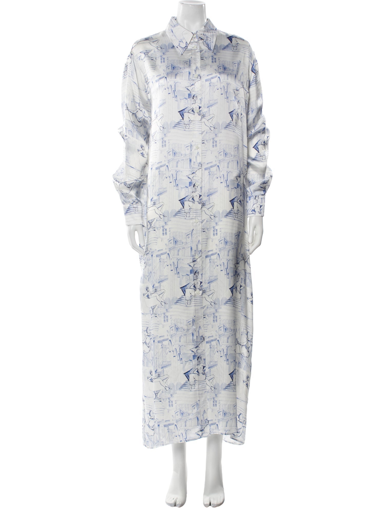 Khaite Floral Print Long Dress w/ Tags