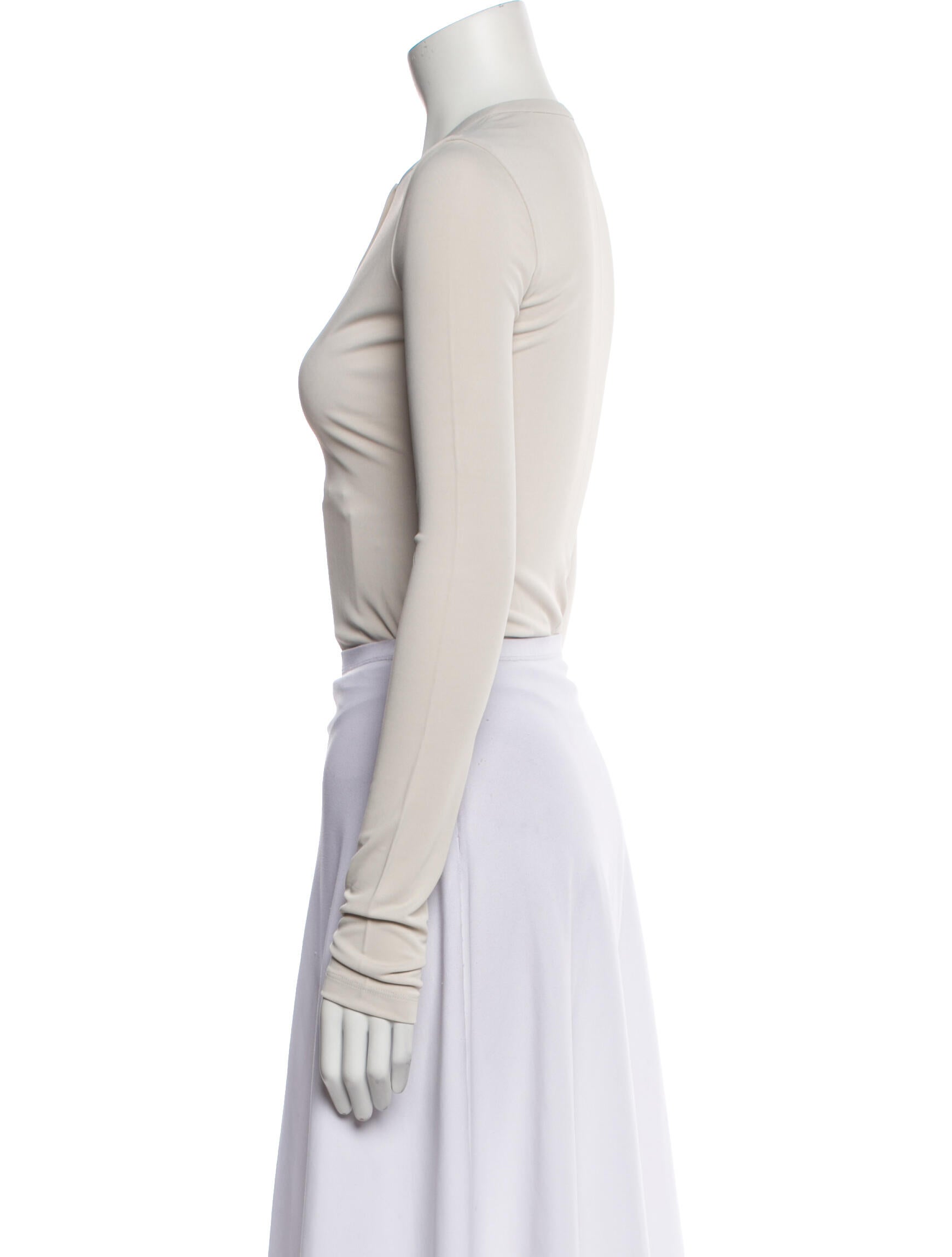 Khaite Mock Neck Long Sleeve Crop Top w/ Tags