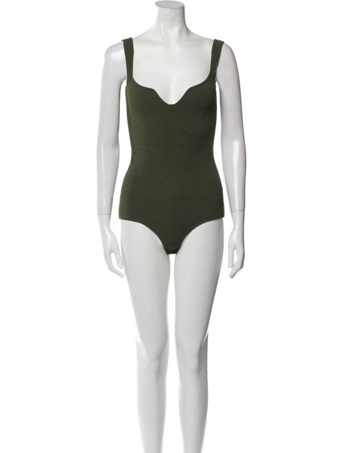 Khaite V-Neck Sleeveless Bodysuit