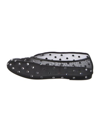 Khaite Mesh Printed Ballet Flats