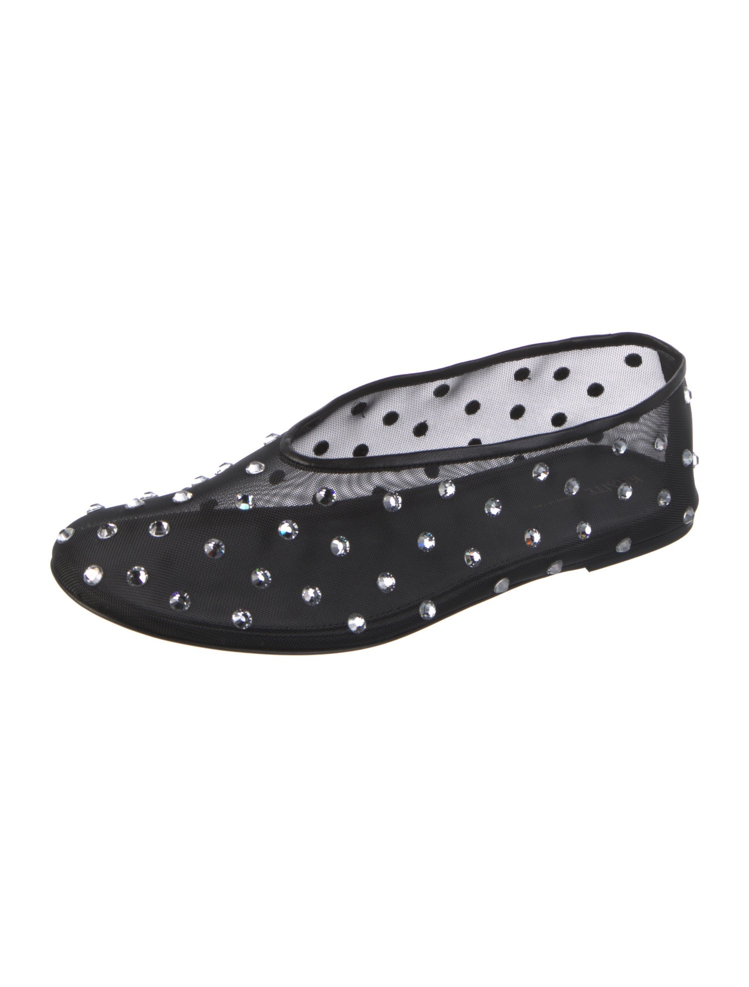 Khaite Mesh Printed Ballet Flats