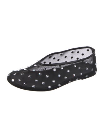 Khaite Mesh Printed Ballet Flats