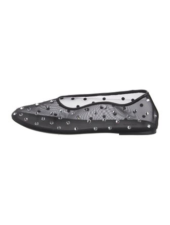 Khaite Mesh Crystal Embellishments Ballet Flats