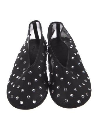 Khaite Mesh Crystal Embellishments Ballet Flats