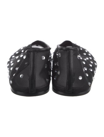 Khaite Mesh Crystal Embellishments Ballet Flats