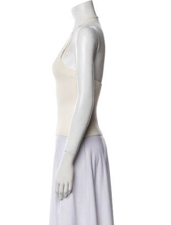 Khaite Cashmere V-Neck Crop Top