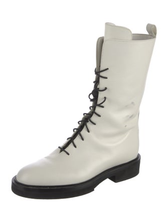 Khaite Leather Combat Boots