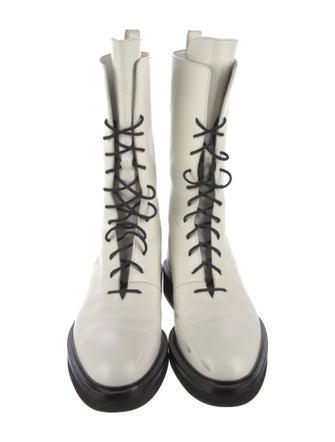 Khaite Leather Combat Boots