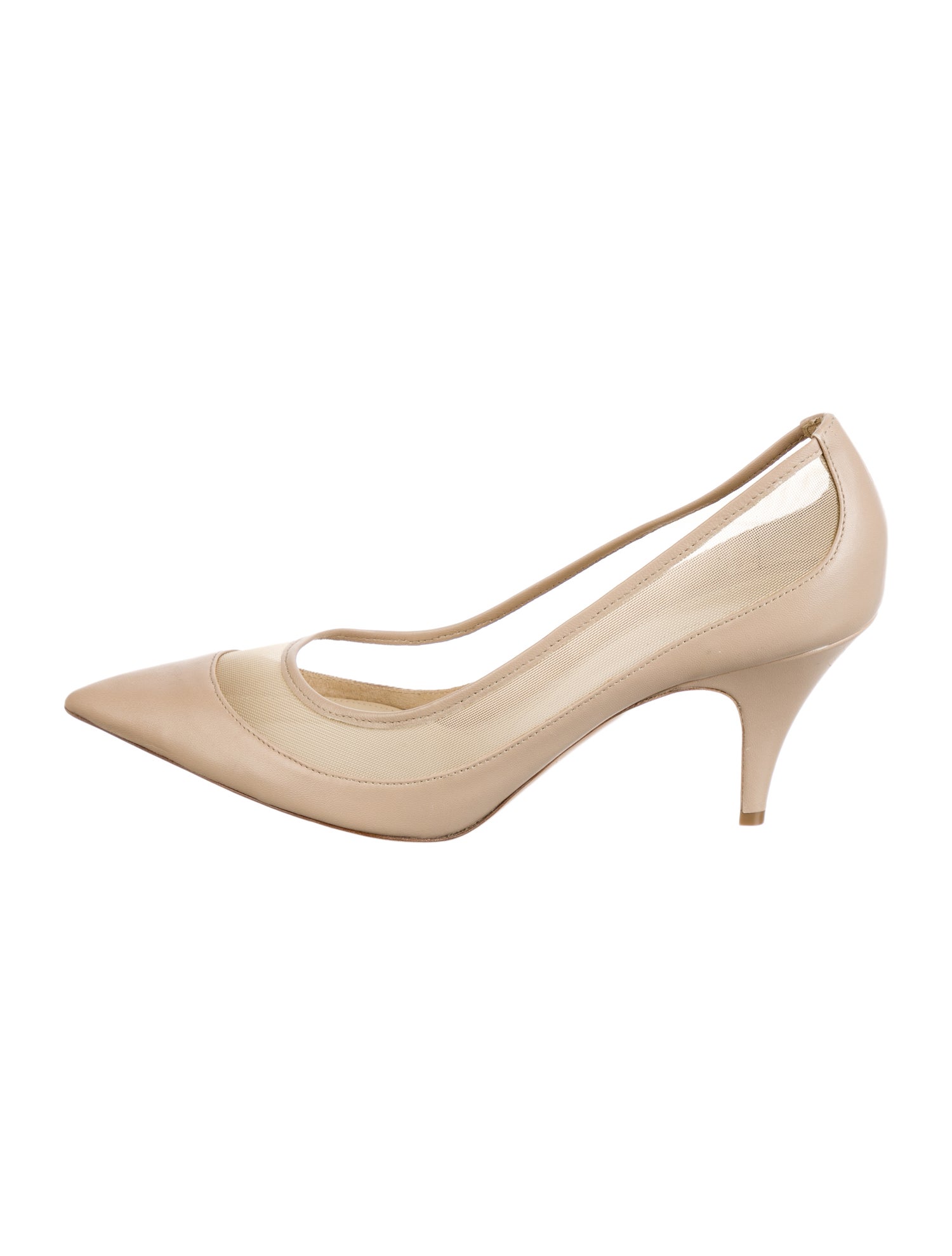 Khaite Leather Mesh Accents Pumps