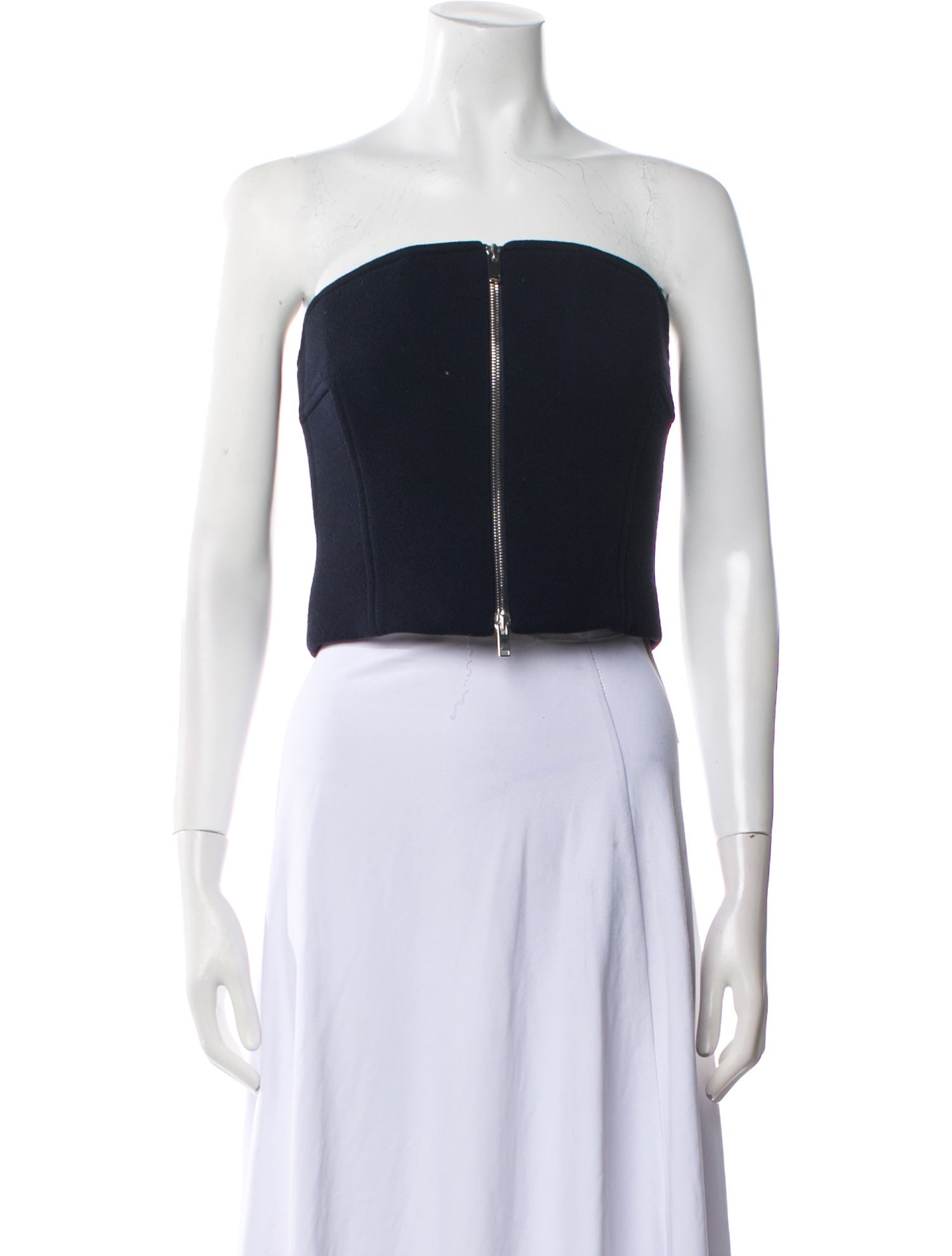 Khaite Virgin Wool Strapless Crop Top