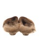 Khaite Suede Fur Trim Mules