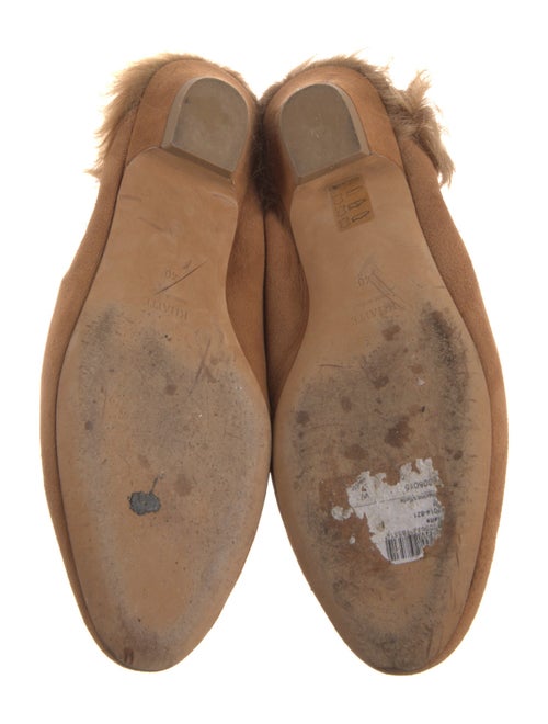 Khaite Suede Fur Trim Mules