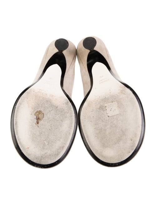 Khaite Suede Leather Trim Embellishment Slides