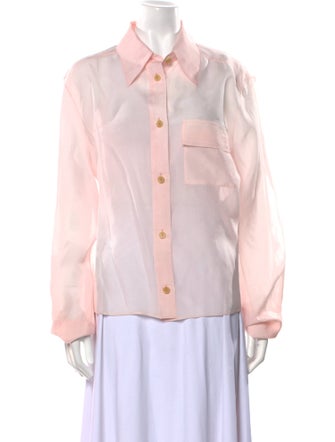 Khaite Long Sleeve Button-Up Top