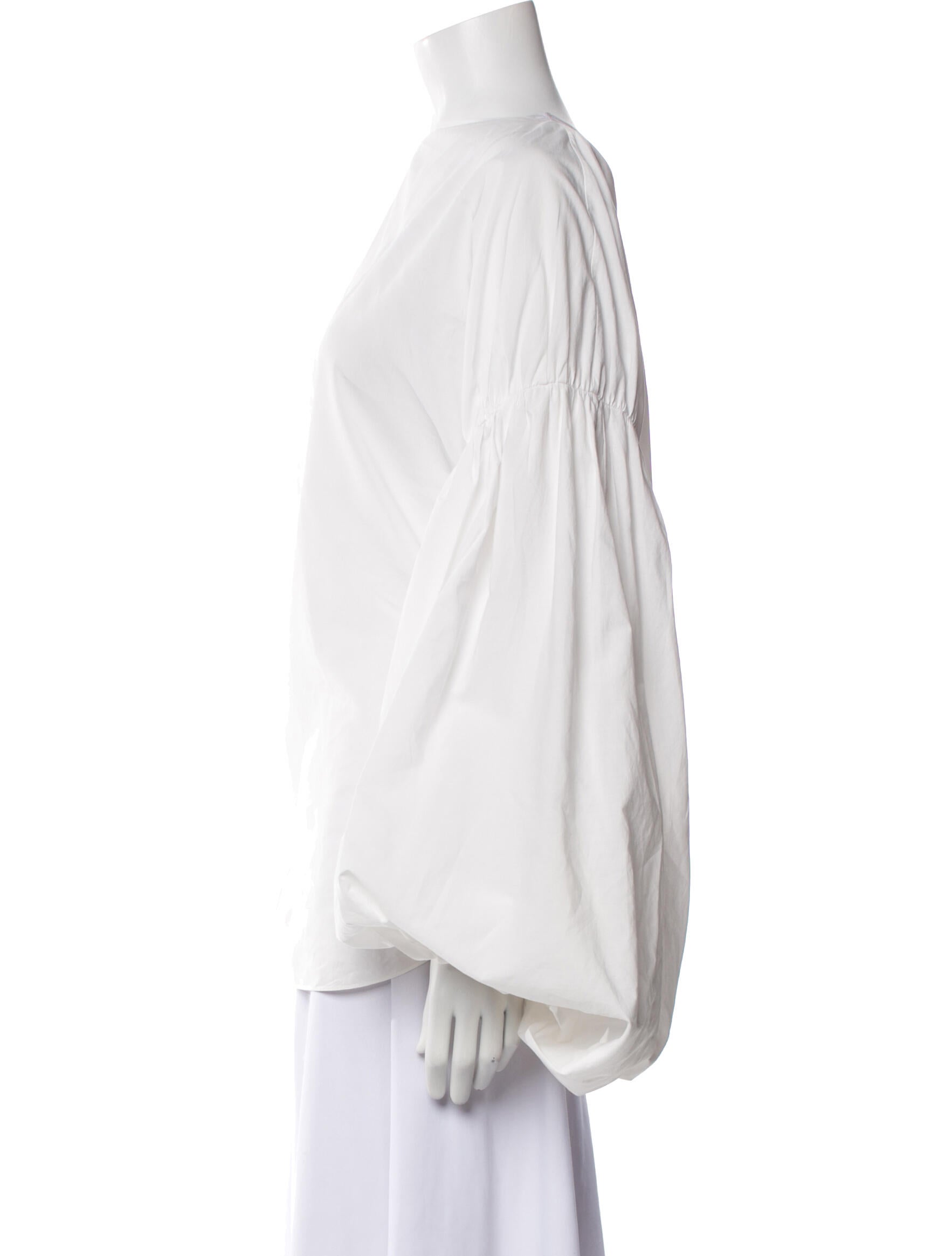 Khaite Crew Neck Long Sleeve Blouse